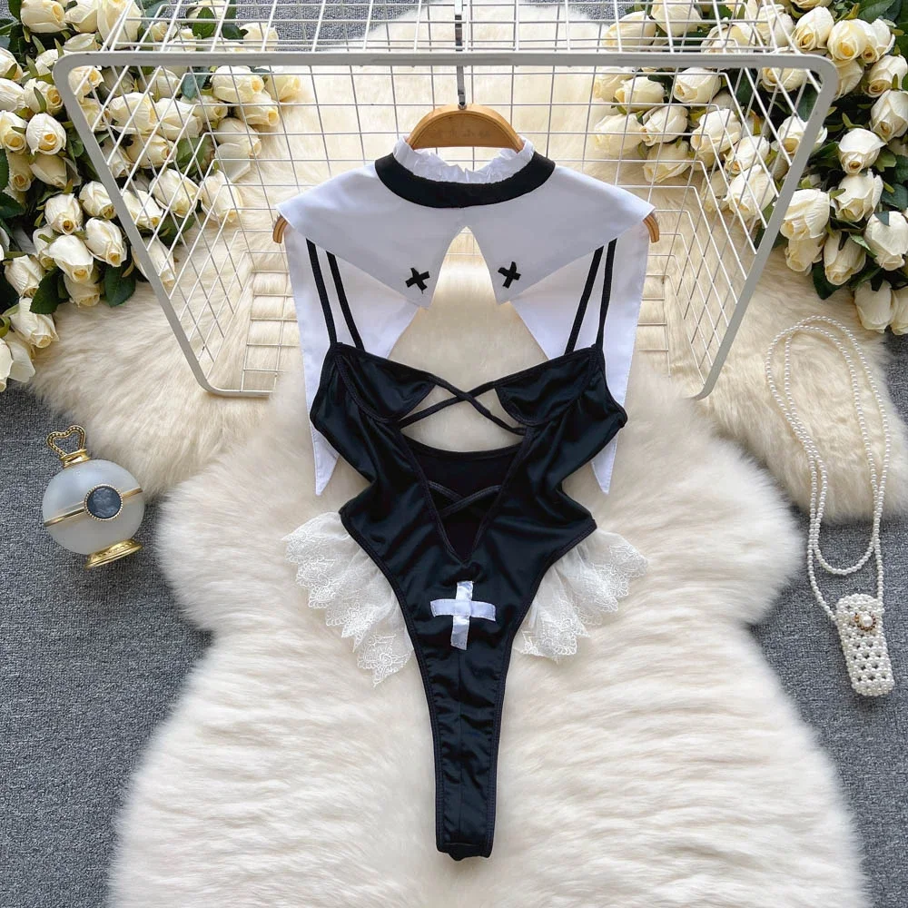 Хэллоуин косплей кружево сексуальное боди страсть выдалбливают костюм комбинезон 20223 униформа монахини эротическое порно комплекты нижнего белья
Хэллоуин косплей кружево сексуальное боди страсть выдалбливают костюм комбинезон 20223 униформа монахини эротическое порно комплекты нижнего белья