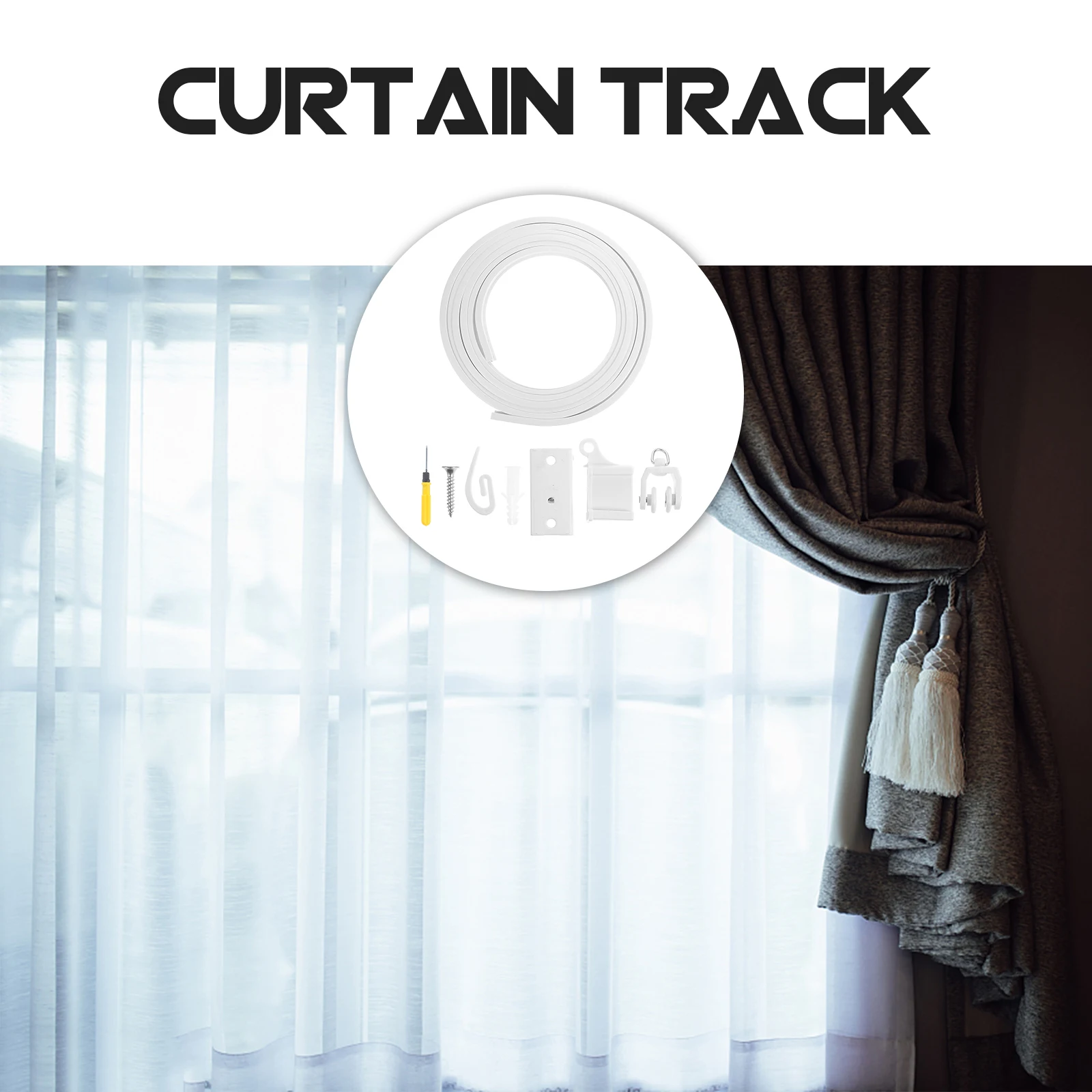 1 set Flexible Bendable Curtain Track Set Plastic Steel Rail Curved Bay Windows Ceiling Mount Easy Install Smooth for curtains
1 set Flexible Bendable Curtain Track Set Plastic Steel Rail Curved Bay Windows Ceiling Mount Easy Install Smooth for curtains