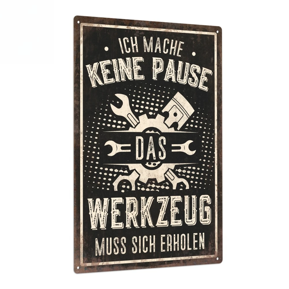 1 шт. винтажная металлическая жестяная вывеска «Иir Mach Pause Das Werkzeugen Brauchen Ruhe» Цитата, настенное искусство для домашнего гаража для мужской пещеры
1 шт. винтажная металлическая жестяная вывеска «Иir Mach Pause Das Werkzeugen Brauchen Ruhe» Цитата, настенное искусство для домашнего гаража для мужской пещеры
