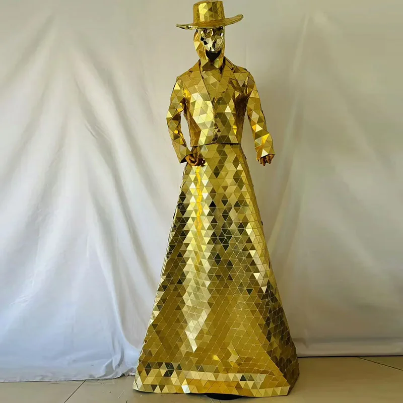 현대무용복 Ladies Luxury Gold Women Stilts Walker Mirror Dress Best Performance Costume Shiny Mirror Suit stage outfit
현대무용복 Ladies Luxury Gold Women Stilts Walker Mirror Dress Best Performance Costume Shiny Mirror Suit stage outfit