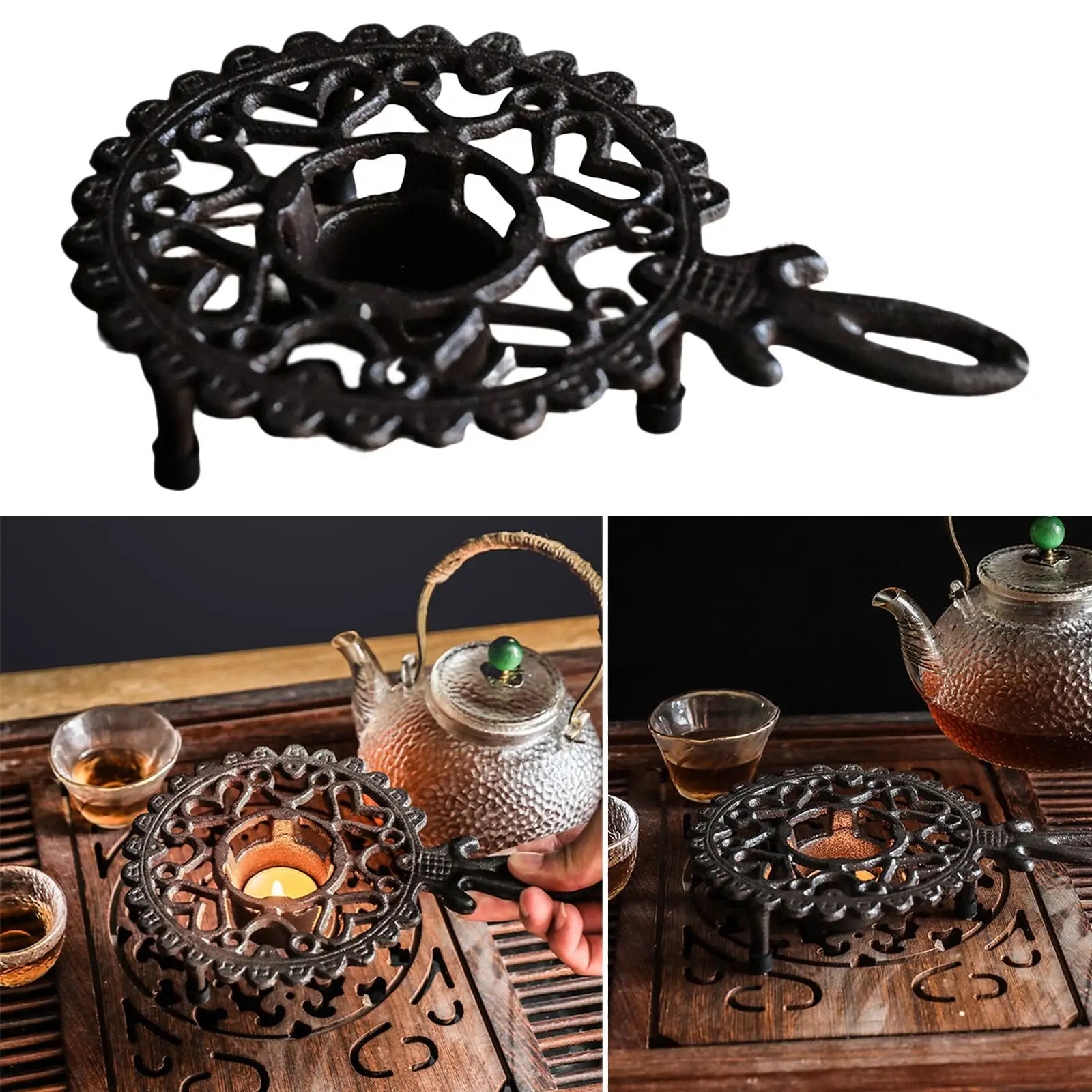 Iron Teapot Warmer Vintage Heating Base Stable Support Teapot Dish Holder for Garden Yard or Tea Gatherings
Iron Teapot Warmer Vintage Heating Base Stable Support Teapot Dish Holder for Garden Yard or Tea Gatherings