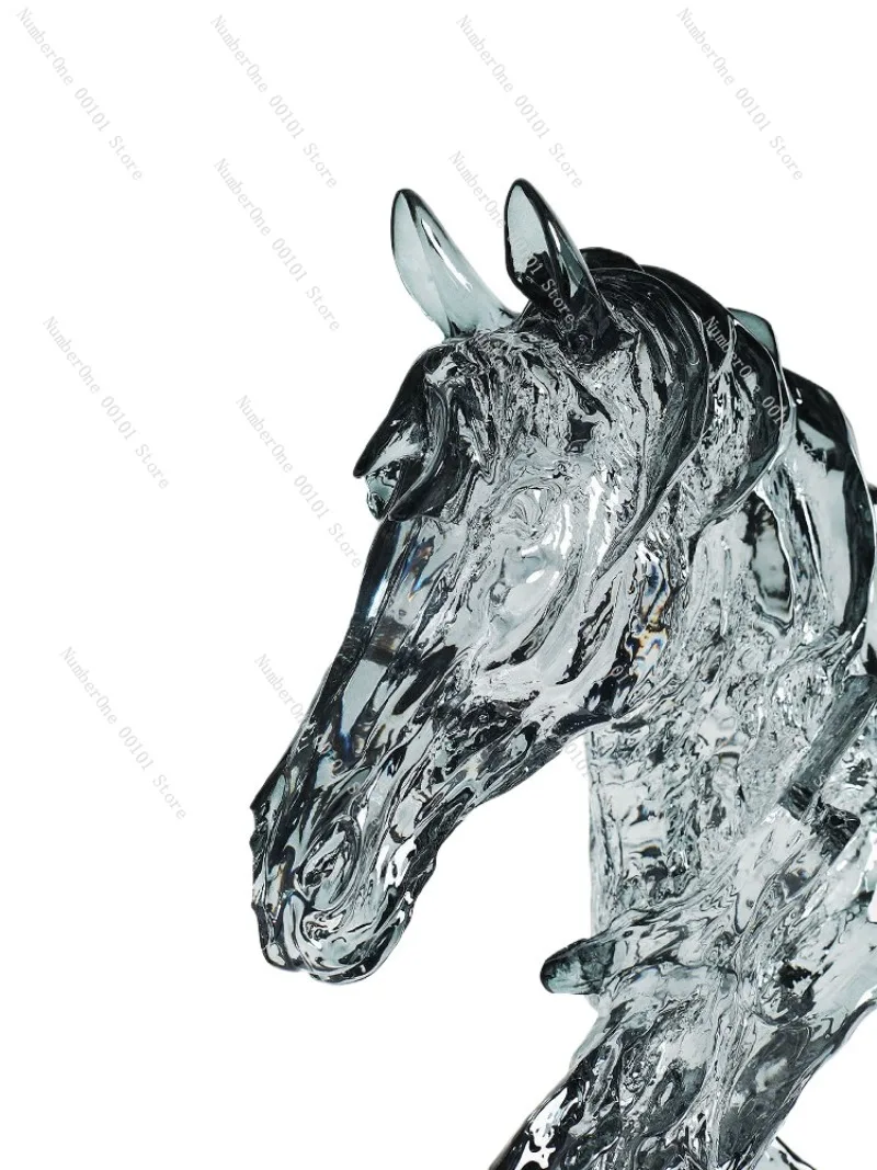 Crystal Horse Head Sculpture Home Decoration Living Room Entrance Ornament Luxury Decorative Statue Gift
Crystal Horse Head Sculpture Home Decoration Living Room Entrance Ornament Luxury Decorative Statue Gift