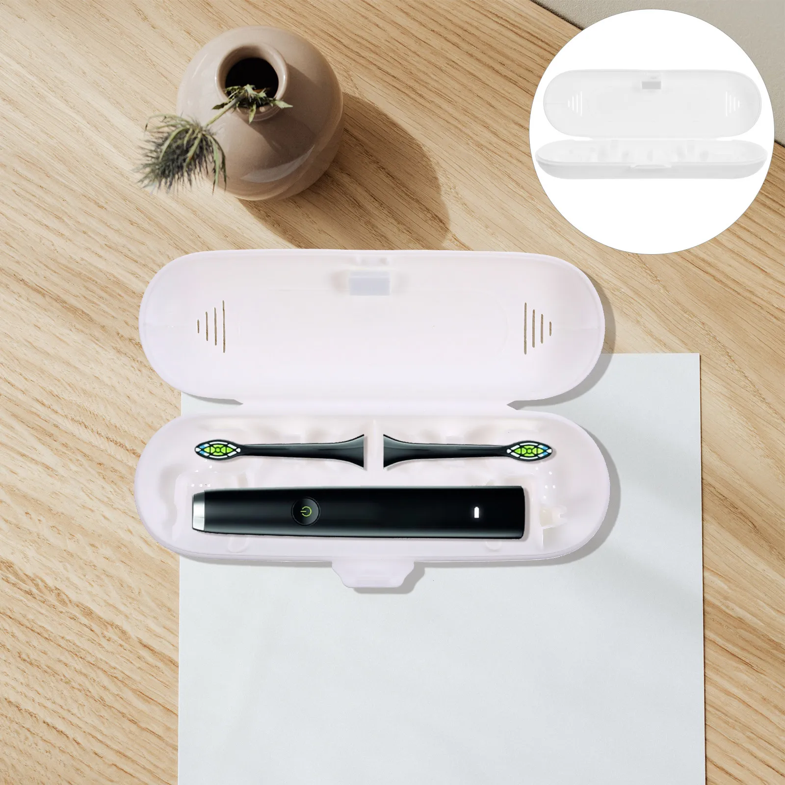 2Pcs Electric Toothbrush Case Design Neat Compartment Storage for 1 Toothbrush 2 Heads Perfect for Travel Outdoor
2Pcs Electric Toothbrush Case Design Neat Compartment Storage for 1 Toothbrush 2 Heads Perfect for Travel Outdoor