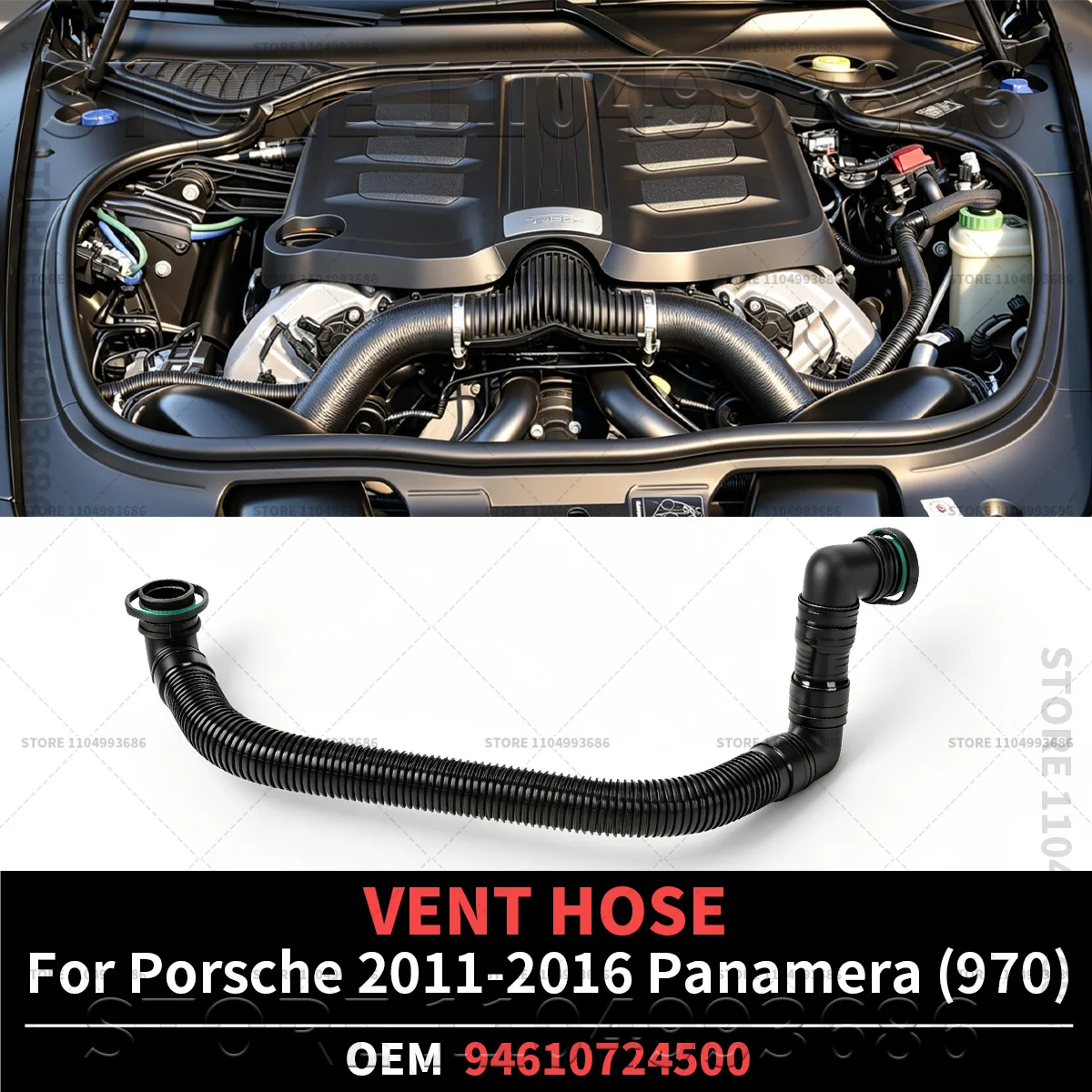 For Porsche 2011 2012 2013 2014 2015 2016 Panamera (970) Crankcase Ventilation Pipe Exhaust Pipe Breather Line OEM 94610724500
For Porsche 2011 2012 2013 2014 2015 2016 Panamera (970) Crankcase Ventilation Pipe Exhaust Pipe Breather Line OEM 94610724500