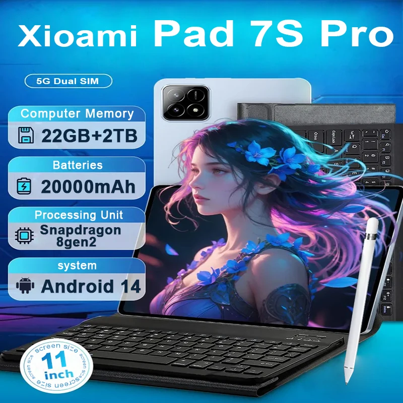 2025 НОВАЯ глобальная версия Pad 7S Pro Original Tab 11-дюймовый планшетный ПК Android 14 22B + 1 ТБ/2 ТБ Snapdragon 8 Gen2 5G Dual SIM WiFi GPS
2025 НОВАЯ глобальная версия Pad 7S Pro Original Tab 11-дюймовый планшетный ПК Android 14 22B + 1 ТБ/2 ТБ Snapdragon 8 Gen2 5G Dual SIM WiFi GPS