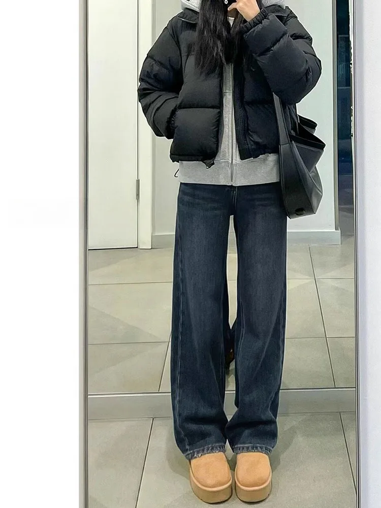 Прямые джинсы с высокой талией, синие джинсовые джинсы, женские свободные брюки в американском стиле, ретро, большие размеры, широкие брюки, повседневная одежда
Прямые джинсы с высокой талией, синие джинсовые джинсы, женские свободные брюки в американском стиле, ретро, большие размеры, широкие брюки, повседневная одежда