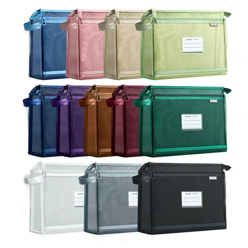 Mesh Zipper Pouch Bag Transparent Double-layer Document Bag Thickened Large Capacity Data Storage Bag School Office Supplies
Mesh Zipper Pouch Bag Transparent Double-layer Document Bag Thickened Large Capacity Data Storage Bag School Office Supplies