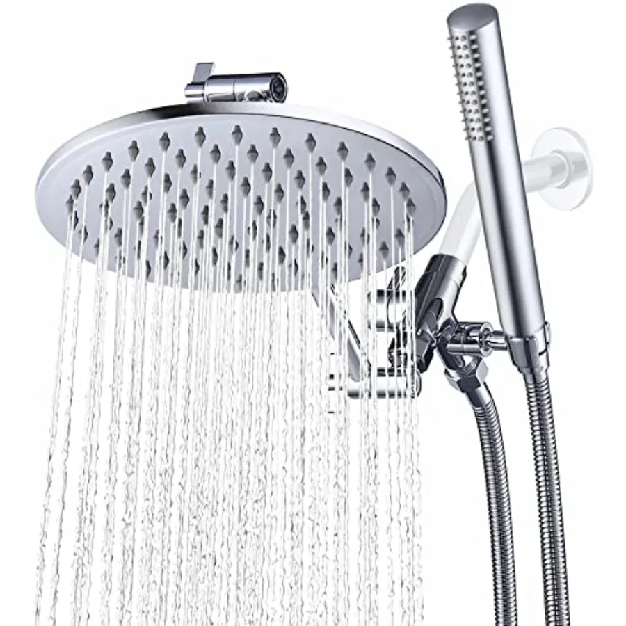 All Metal Dual Shower Head Combo, Rainfall Shower Head, Handheld Spray Wand, Smooth 3-Way Diverter, with Adjustable Extension A
All Metal Dual Shower Head Combo, Rainfall Shower Head, Handheld Spray Wand, Smooth 3-Way Diverter, with Adjustable Extension A