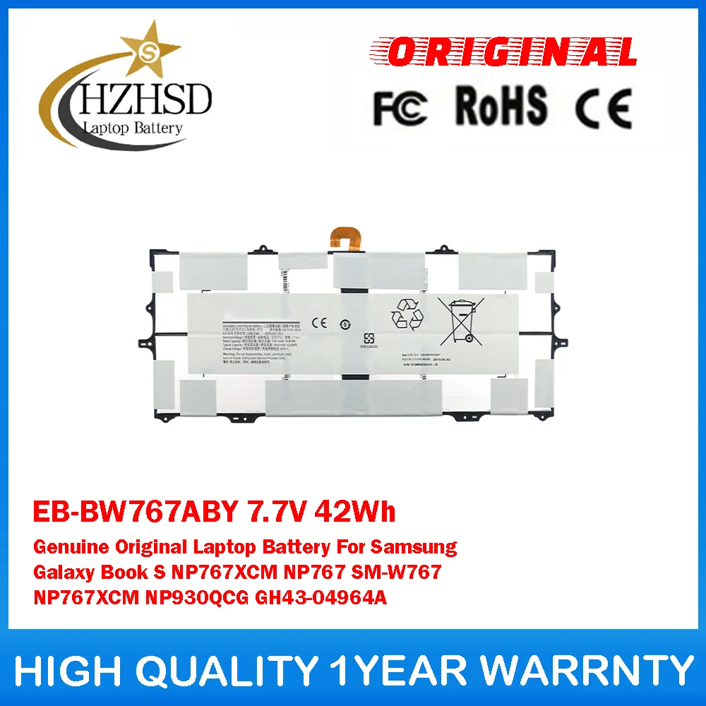 EB-BW767ABY 7.7V 42Wh Genuine Original Laptop Battery For Samsung Galaxy Book S NP767XCM SM-W767 NP767XCM NP930QCG GH43-04964A
EB-BW767ABY 7.7V 42Wh Genuine Original Laptop Battery For Samsung Galaxy Book S NP767XCM SM-W767 NP767XCM NP930QCG GH43-04964A