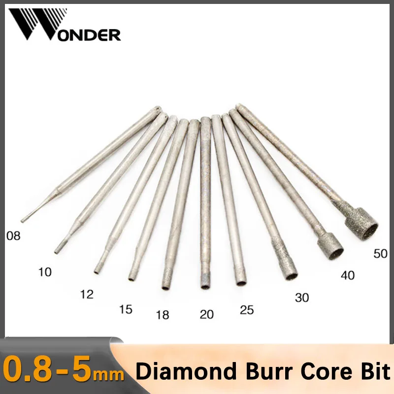 5-20pcs Rotary Diamond Burr Core Drill Bit Engraving 2.35/3mm For Glass Tile Grinding Hollow Head Rotary Power Tools 0.8-4mm
5-20pcs Rotary Diamond Burr Core Drill Bit Engraving 2.35/3mm For Glass Tile Grinding Hollow Head Rotary Power Tools 0.8-4mm