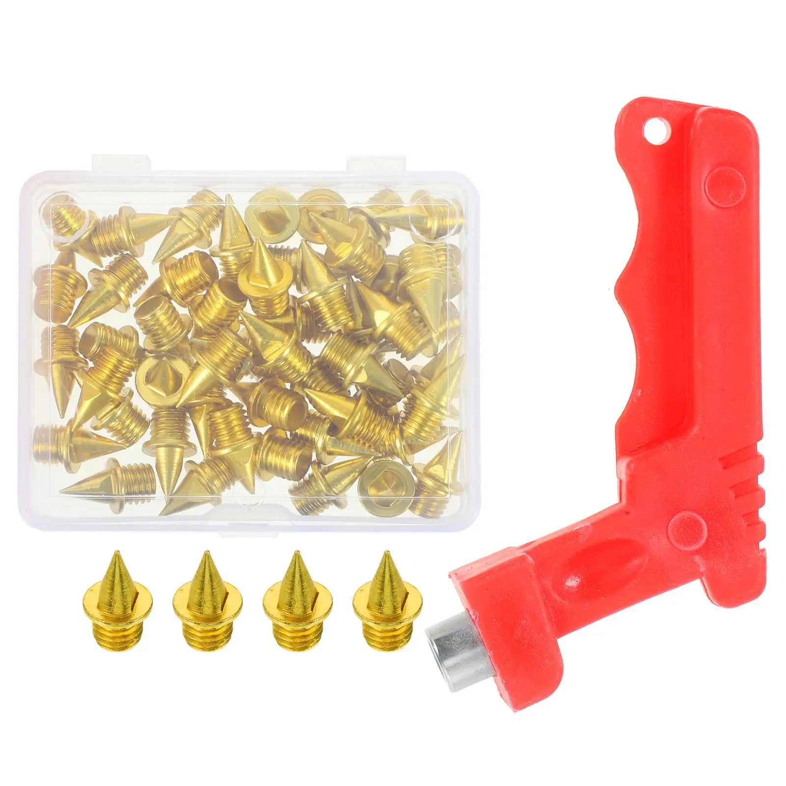 52pcs Track Spikes Set Steel Plastic Material Excellent Grip Flexibility Sprint Jump Running Training Needs
52pcs Track Spikes Set Steel Plastic Material Excellent Grip Flexibility Sprint Jump Running Training Needs