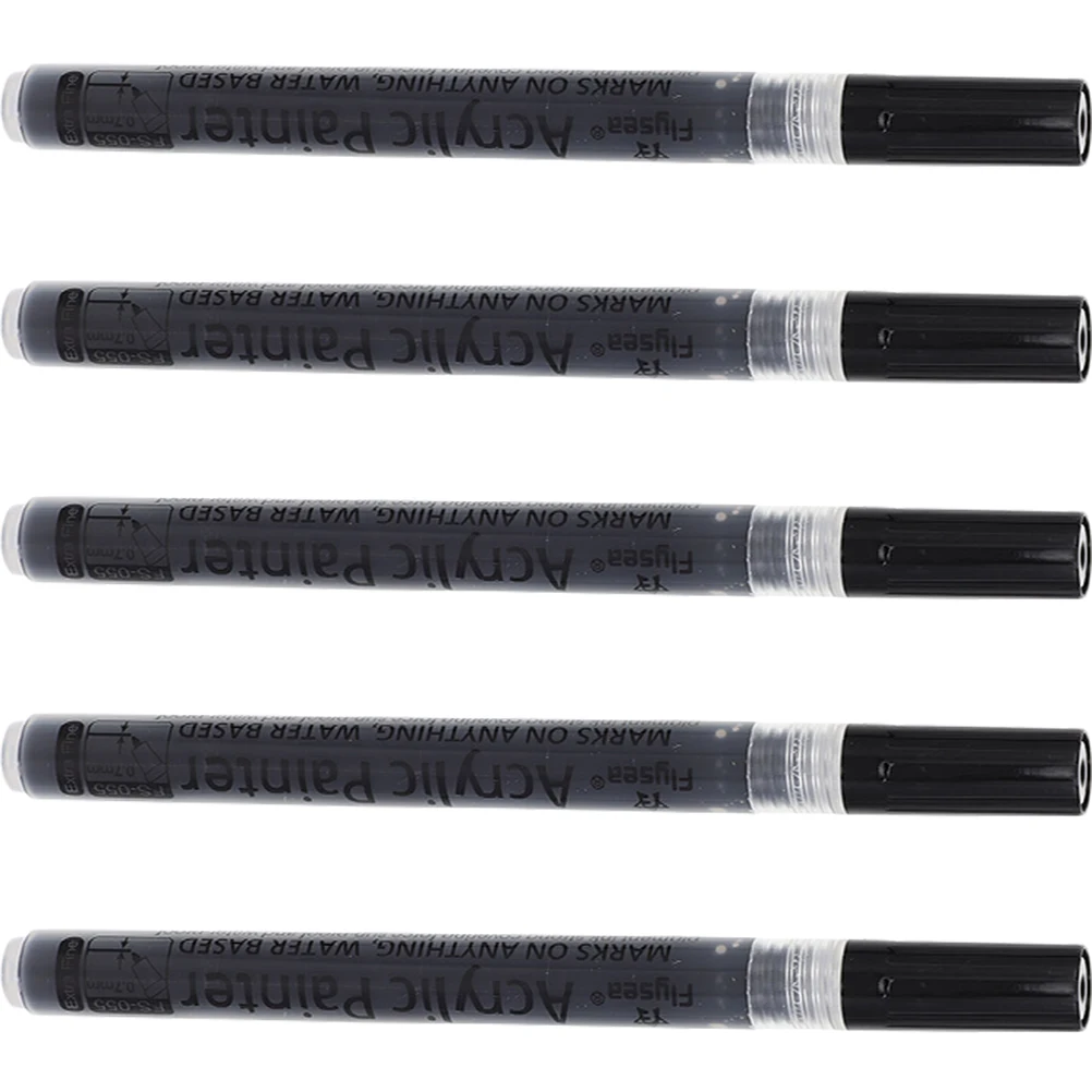 5pcs Black Paint Pens 0 7mm Fine Black Paint Pen Tip Waterbased Acrylic Markers Supplies Coloring Writing
5pcs Black Paint Pens 0 7mm Fine Black Paint Pen Tip Waterbased Acrylic Markers Supplies Coloring Writing