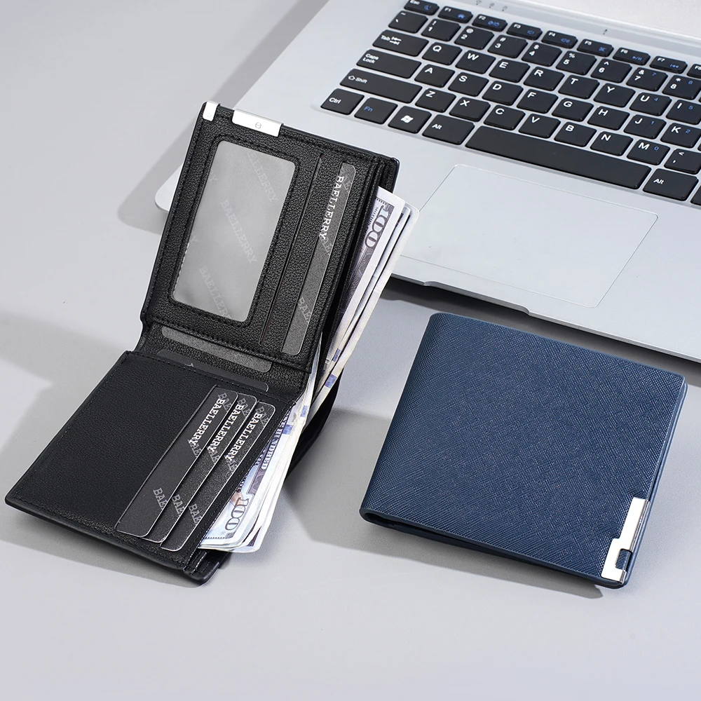 New Simple Men's Short Wallet High-Quality Small Card Bags Male Purse Photo Holder Portable PU Men Card Clips
New Simple Men's Short Wallet High-Quality Small Card Bags Male Purse Photo Holder Portable PU Men Card Clips