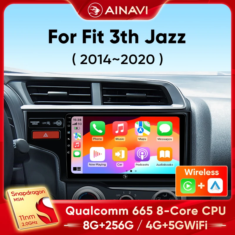Ainavi Android Car radio For Honda Fit 3 Jazz Jeez 2014-2020 Stereo Multimedia Player Wireless Carplay Android Auto head unit
Ainavi Android Car radio For Honda Fit 3 Jazz Jeez 2014-2020 Stereo Multimedia Player Wireless Carplay Android Auto head unit