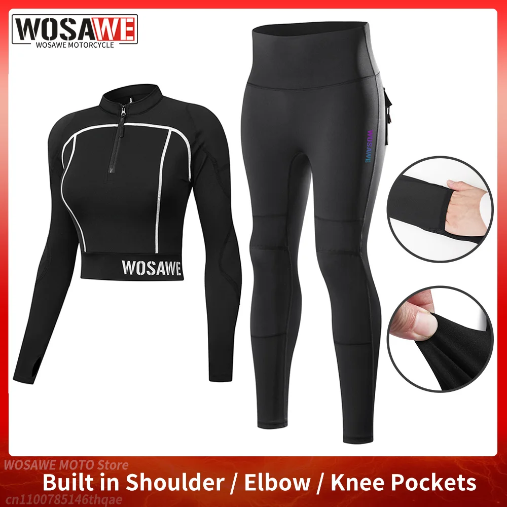 WOSAWE Summer Motorcycle Jacket and Pants Set Women Streetwear Crop Tops High Waist Tights Sexy Fit Hip Lifting Training Wear
WOSAWE Summer Motorcycle Jacket and Pants Set Women Streetwear Crop Tops High Waist Tights Sexy Fit Hip Lifting Training Wear
