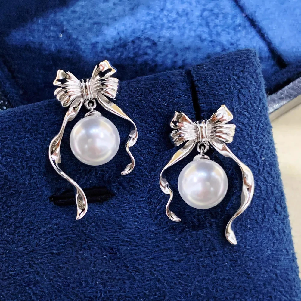 MeiBaPJ 8mm Natural Round Pearls Fashion Bow Drop Earrings 925 Silver Fine Wedding Jewelry for Women
MeiBaPJ 8mm Natural Round Pearls Fashion Bow Drop Earrings 925 Silver Fine Wedding Jewelry for Women
