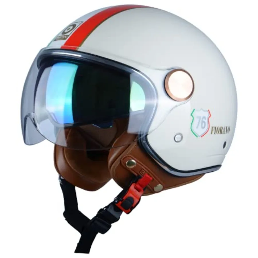 Open Face Motorcycle Helmet for Adults, DOT Approved, 3/4 Retro Vespa Helmet in Matte Black with Dual Visors, Lightweight Polyc
Open Face Motorcycle Helmet for Adults, DOT Approved, 3/4 Retro Vespa Helmet in Matte Black with Dual Visors, Lightweight Polyc