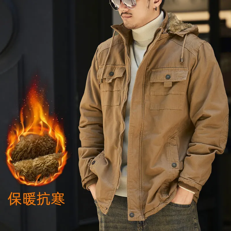 American Retro Fleece Lined Workwear Jacket Men's Thickened Warm Cotton Outdoor Casual Style Versatile Fall Winter Coat
American Retro Fleece Lined Workwear Jacket Men's Thickened Warm Cotton Outdoor Casual Style Versatile Fall Winter Coat