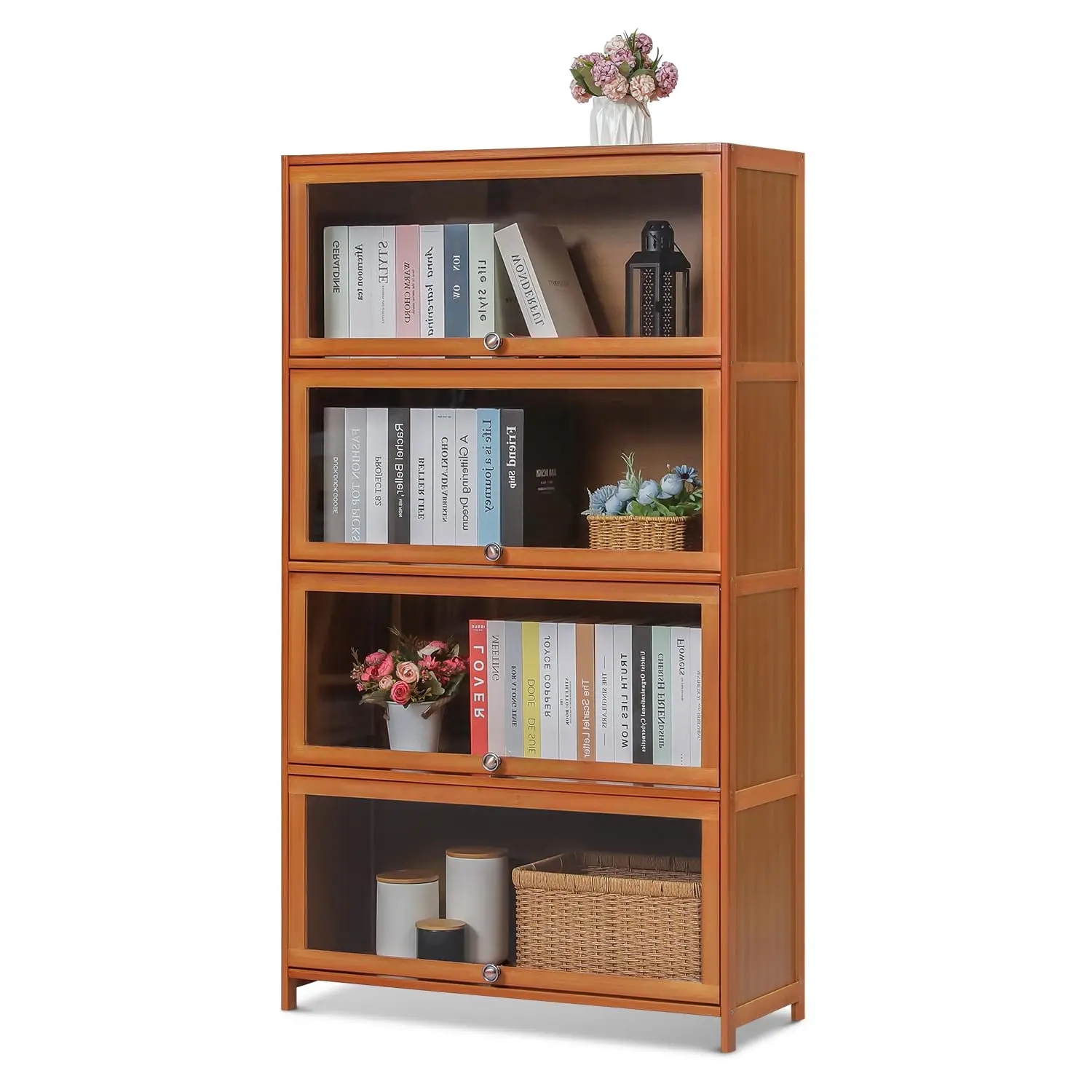 4-Tier Storage Cabinet with Clear Acrylic Flip-Up Doors, Kitchen Pantry Organizer, 31"x12.5"x54.5", Customized
4-Tier Storage Cabinet with Clear Acrylic Flip-Up Doors, Kitchen Pantry Organizer, 31"x12.5"x54.5", Customized