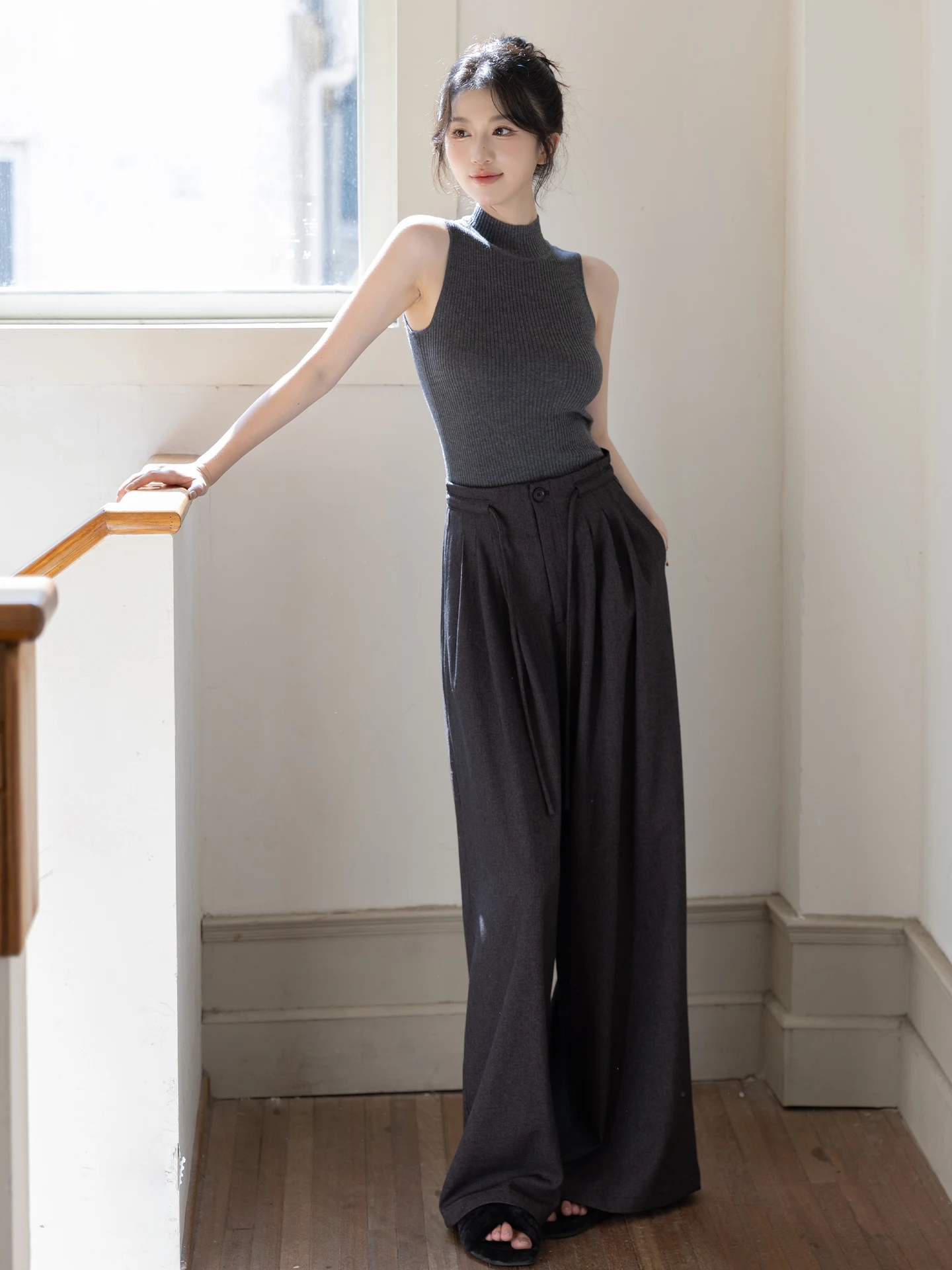 SerioLudere Lazy Egg Deep ey Draped Loose Wide Leg Casual Pants Women's Dstring Casual Trousers Faionable Ladies' Pants
SerioLudere Lazy Egg Deep ey Draped Loose Wide Leg Casual Pants Women's Dstring Casual Trousers Faionable Ladies' Pants