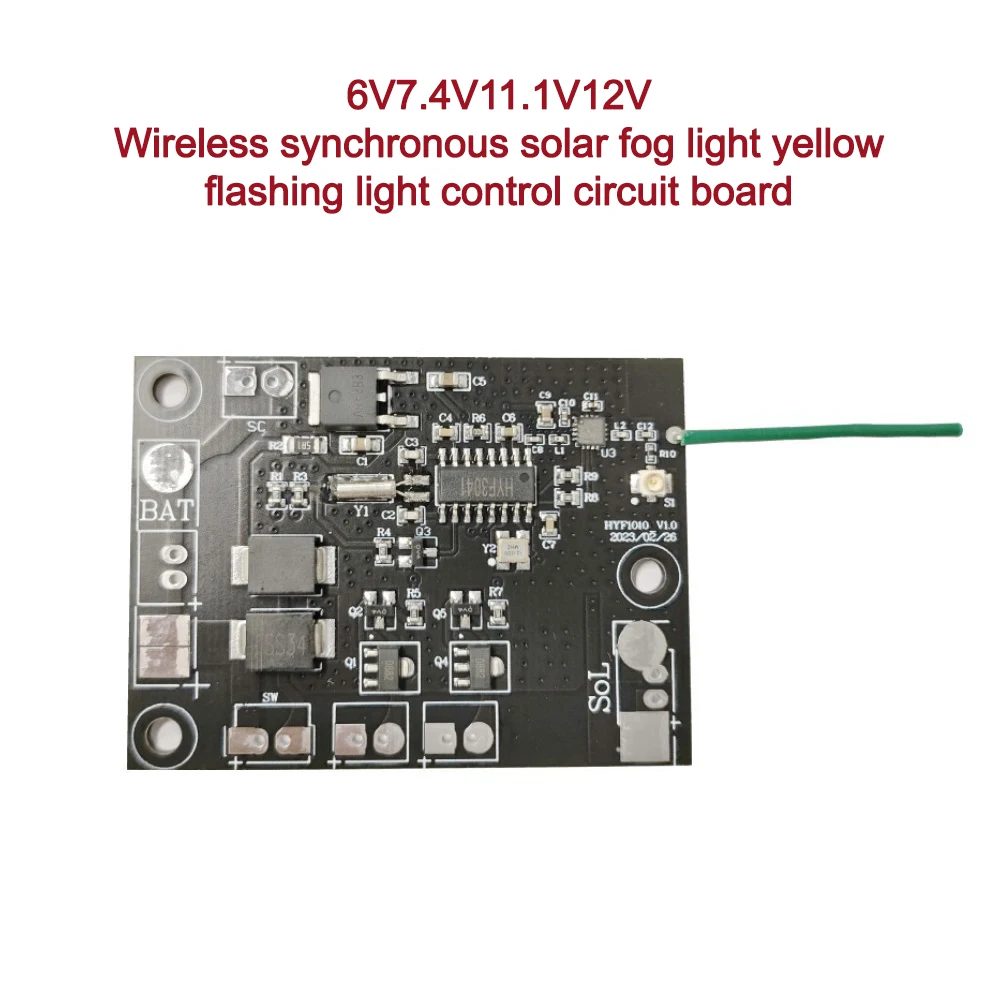 Solar Lamp Circuit Control Board 6V/7.4V/11.1V Wireless Synchronous Traffic Solar Yellow Flashing Lamp Control Module
Solar Lamp Circuit Control Board 6V/7.4V/11.1V Wireless Synchronous Traffic Solar Yellow Flashing Lamp Control Module