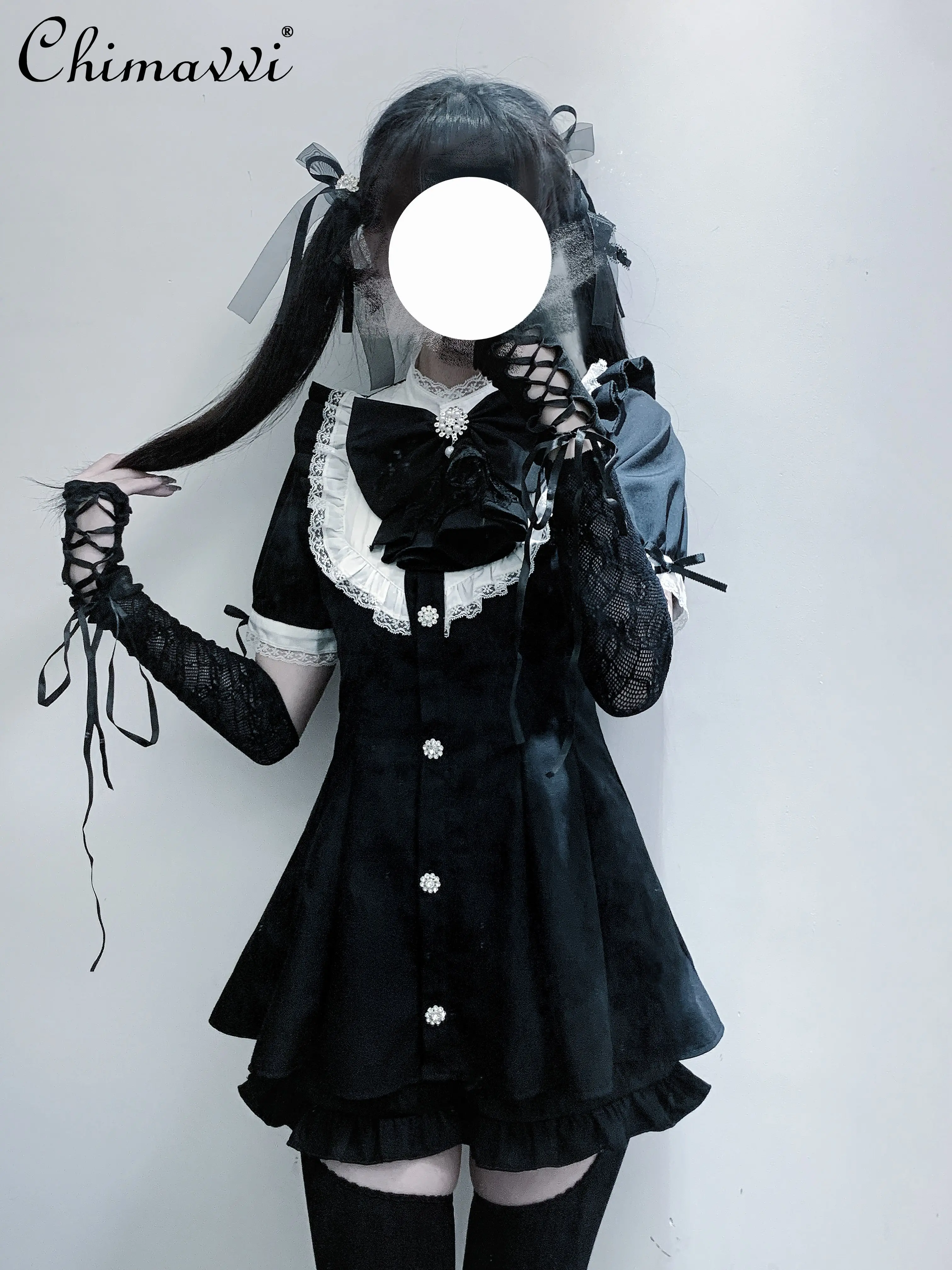 Japanese Mine Style Lolita Sets Bow Stand Collar Long Sleeve Single-breasted Slim Shirts High Waist Shorts Two Piece Set Women
Japanese Mine Style Lolita Sets Bow Stand Collar Long Sleeve Single-breasted Slim Shirts High Waist Shorts Two Piece Set Women