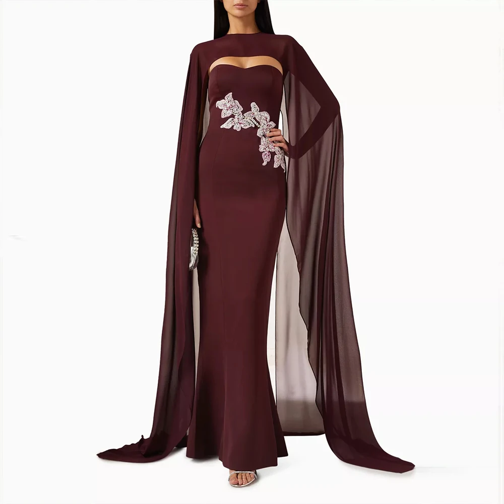 Beaded Evening Dresses for Cocktail Party Cloak Sleeves Prom Dress Long for Women Wedding Guest Elegant Pageant Gowns
Beaded Evening Dresses for Cocktail Party Cloak Sleeves Prom Dress Long for Women Wedding Guest Elegant Pageant Gowns