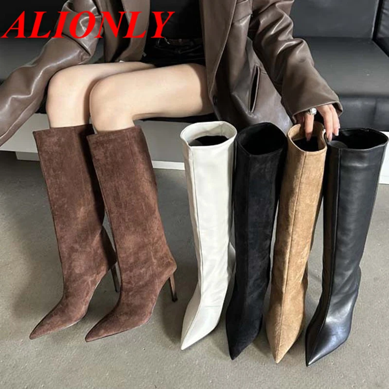 Alionly/2026, новый модный дизайн, женские ботильоны на тонком низком каблуке с острым носком и молнией, женская обувь с карманом на пуговицах, банкетная женская обувь 
Alionly/2026, новый модный дизайн, женские ботильоны на тонком низком каблуке с острым носком и молнией, женская обувь с карманом на пуговицах, банкетная женская обувь