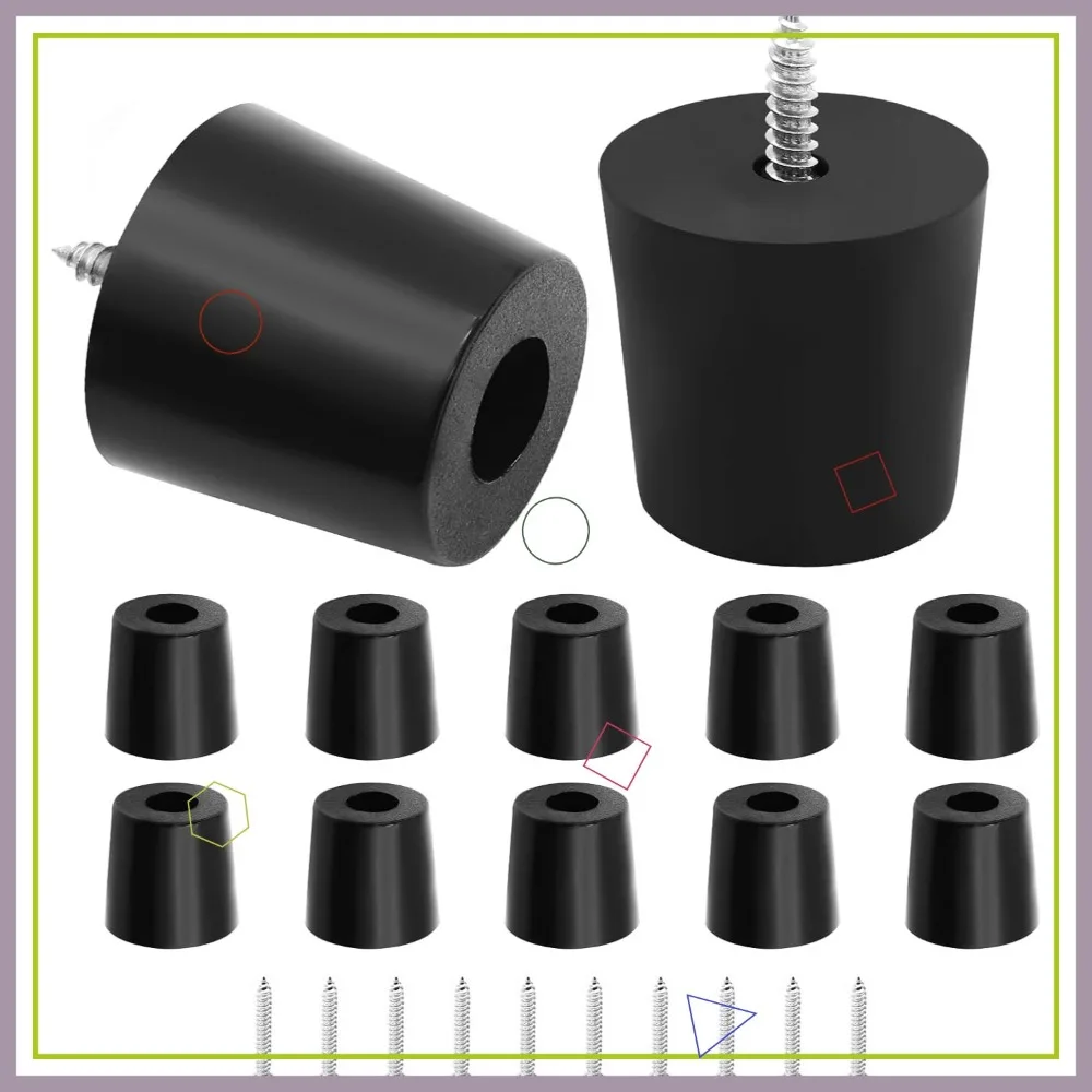 12 Pcs Round Rubber Feet with Screws, Black Bumpers for Furniture, 32x27x30mm
12 Pcs Round Rubber Feet with Screws, Black Bumpers for Furniture, 32x27x30mm