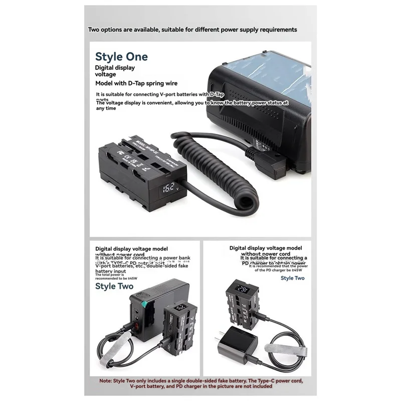 ABZW Dummy Battery NP-F NP-F Double-Sided Dummy Battery Virtual Battery Monitor LED Light External V-Port Power Supply
ABZW Dummy Battery NP-F NP-F Double-Sided Dummy Battery Virtual Battery Monitor LED Light External V-Port Power Supply