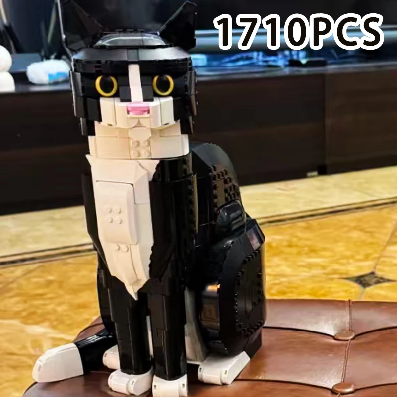 1710Pcs 2025 New 21349 Tuxedo Cat Building Blocks Creative Cartoon Animal Assembly Toy Decorative model ornaments Toys Gift
1710Pcs 2025 New 21349 Tuxedo Cat Building Blocks Creative Cartoon Animal Assembly Toy Decorative model ornaments Toys Gift