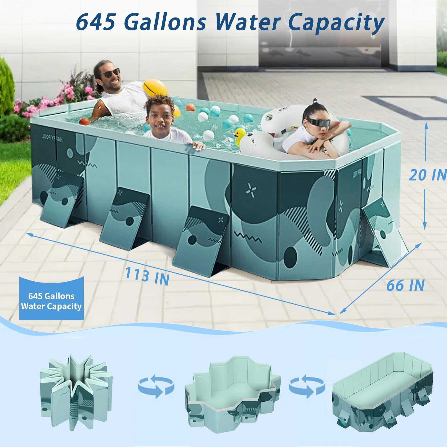 Foldable Swimming Pool Non-Inflatable Kids and Adults Outdoor Swimming Pool Portable Pool Kid PoolFoldable Pool For 3~5 People
Foldable Swimming Pool Non-Inflatable Kids and Adults Outdoor Swimming Pool Portable Pool Kid PoolFoldable Pool For 3~5 People