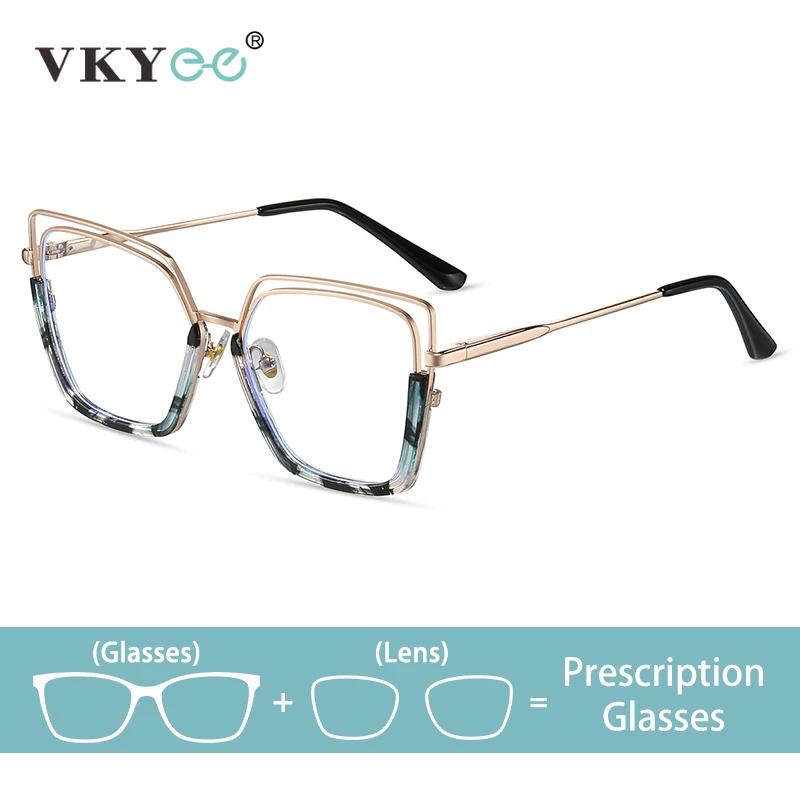 VKYEE Geometric Large Frame Fashionable Anti-blue Light Progressive Multifocal Glasses with Customized Prescription Photochromic
VKYEE Geometric Large Frame Fashionable Anti-blue Light Progressive Multifocal Glasses with Customized Prescription Photochromic