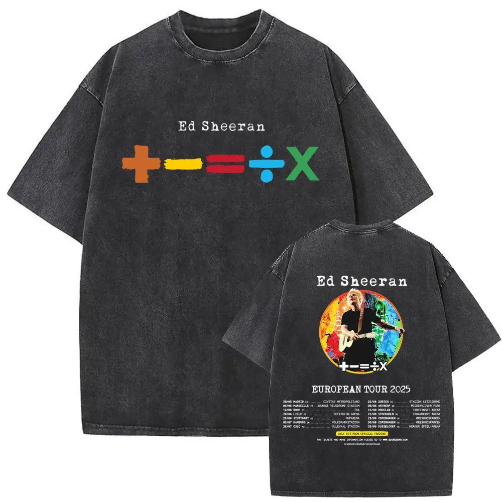 Ed Sheeran 2025 European Tour Vintage Washed T-shirts Men Women Hip Hop Oversized T Shirts Male Casual Cotton Short Sleeve Tees
Ed Sheeran 2025 European Tour Vintage Washed T-shirts Men Women Hip Hop Oversized T Shirts Male Casual Cotton Short Sleeve Tees