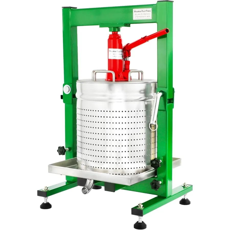5.28 Gallon 20L Mosakar Hydraulic Fruit Press. 2 Ton Pressure. Parts contact with Juice are AISI 304 Stainless Steel. Home Grap
5.28 Gallon 20L Mosakar Hydraulic Fruit Press. 2 Ton Pressure. Parts contact with Juice are AISI 304 Stainless Steel. Home Grap