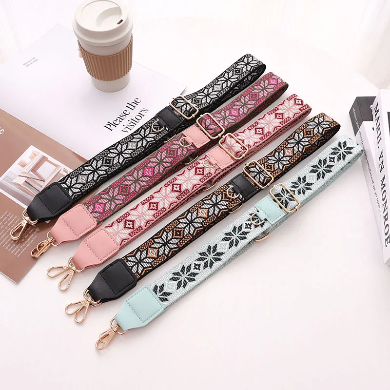 Ethnic Style Jacquard Bag with Color Contrast Accessories Wide Canvas Color Single Shoulder Crossbody Adjustment Bag Belt
Ethnic Style Jacquard Bag with Color Contrast Accessories Wide Canvas Color Single Shoulder Crossbody Adjustment Bag Belt