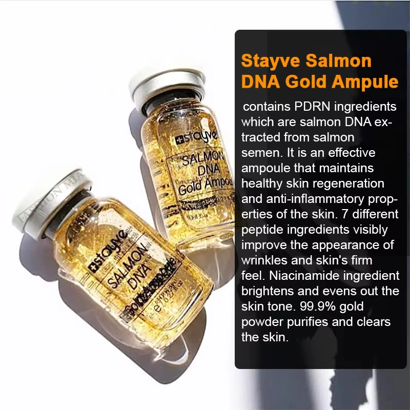 8ml Salmon DNA Gold Ampoule Skin Booster Serum Stayve BB Cream Glow Beginner Starter Kit Korea Face Skin Care Essence Foundation
8ml Salmon DNA Gold Ampoule Skin Booster Serum Stayve BB Cream Glow Beginner Starter Kit Korea Face Skin Care Essence Foundation