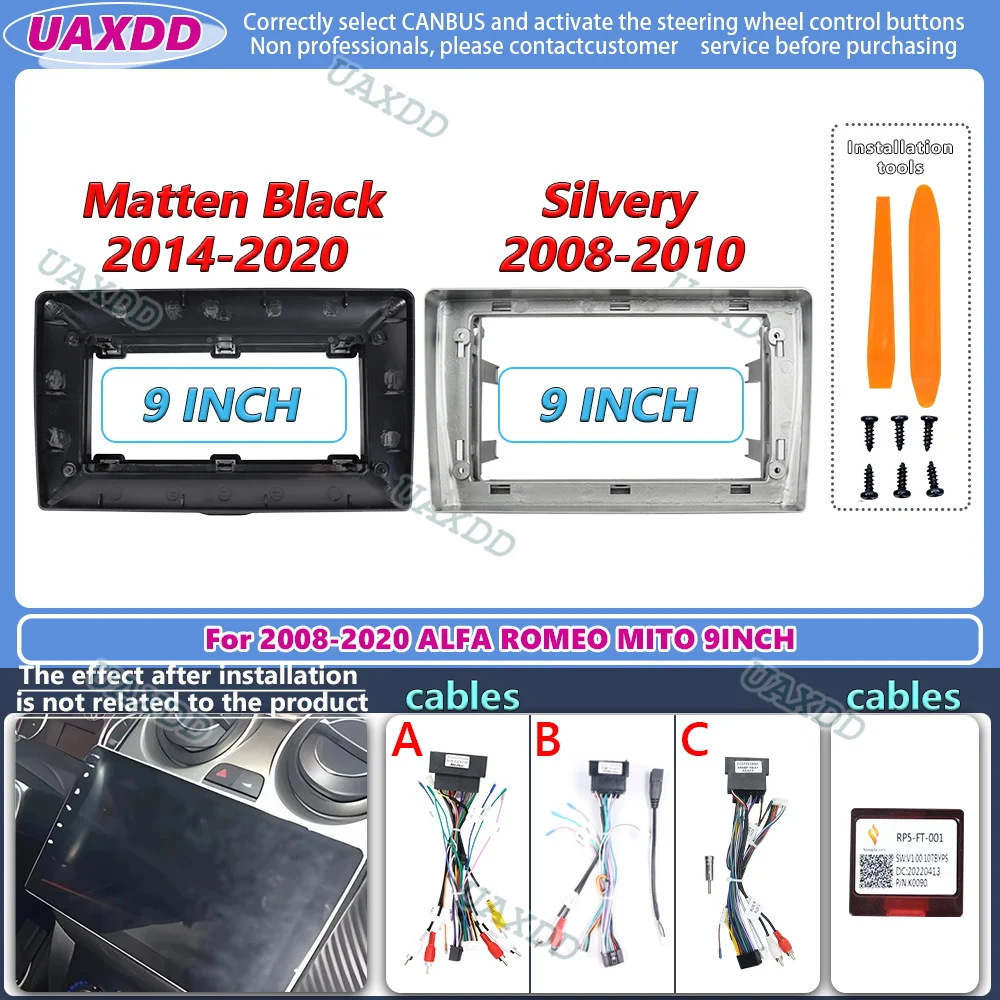 Adaptateur Fascia cadre voiture decodeur boite Canbus raccord Radio Android pour Alfa Romeo For 2008-2010 ALFA ROMEO MITO 9INCH 
Adaptateur Fascia cadre voiture decodeur boite Canbus raccord Radio Android pour Alfa Romeo For 2008-2010 ALFA ROMEO MITO 9INCH