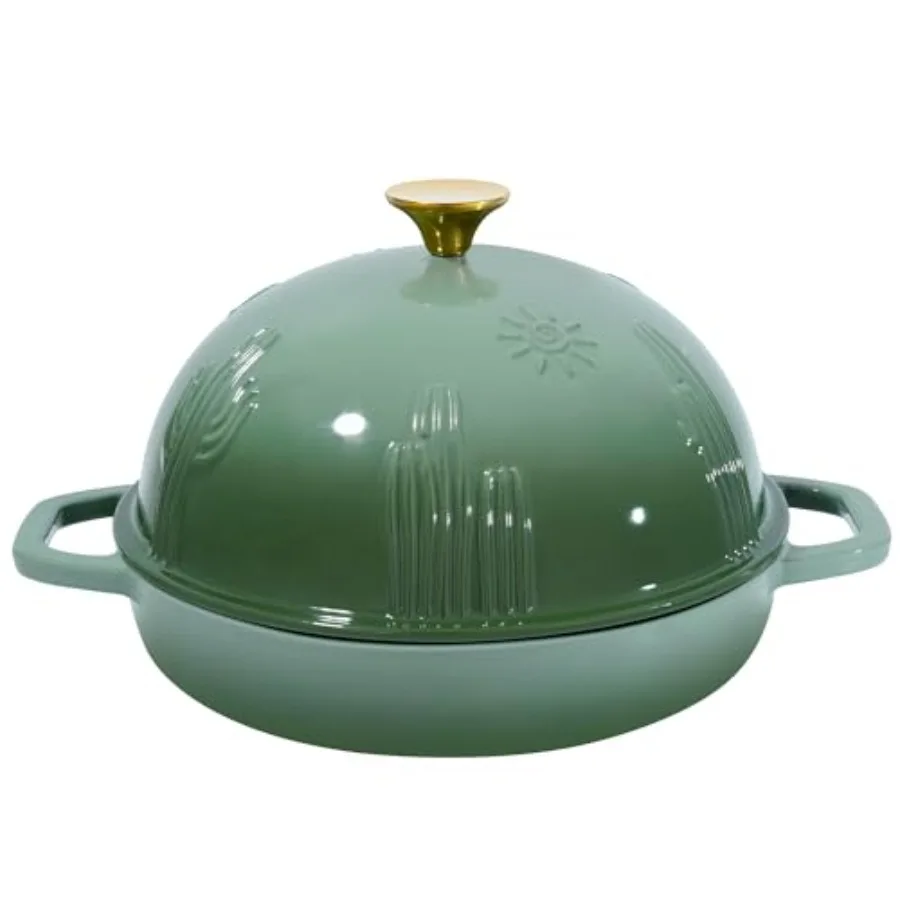 Bread Oven for Sourdough Baking Enameled Cast Iron Green Heat-Retentive Cloche Lid with Dome Design 9.8 Inches
Bread Oven for Sourdough Baking Enameled Cast Iron Green Heat-Retentive Cloche Lid with Dome Design 9.8 Inches
