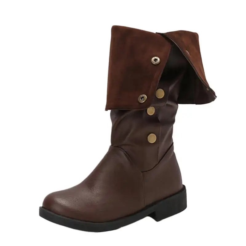 ASILETO Women Knee High Boots Folded 3cm Heel Button Up Big Size 46 47 48 US17 Party Bota Faux Leather Mortorcycle Ridding
ASILETO Women Knee High Boots Folded 3cm Heel Button Up Big Size 46 47 48 US17 Party Bota Faux Leather Mortorcycle Ridding