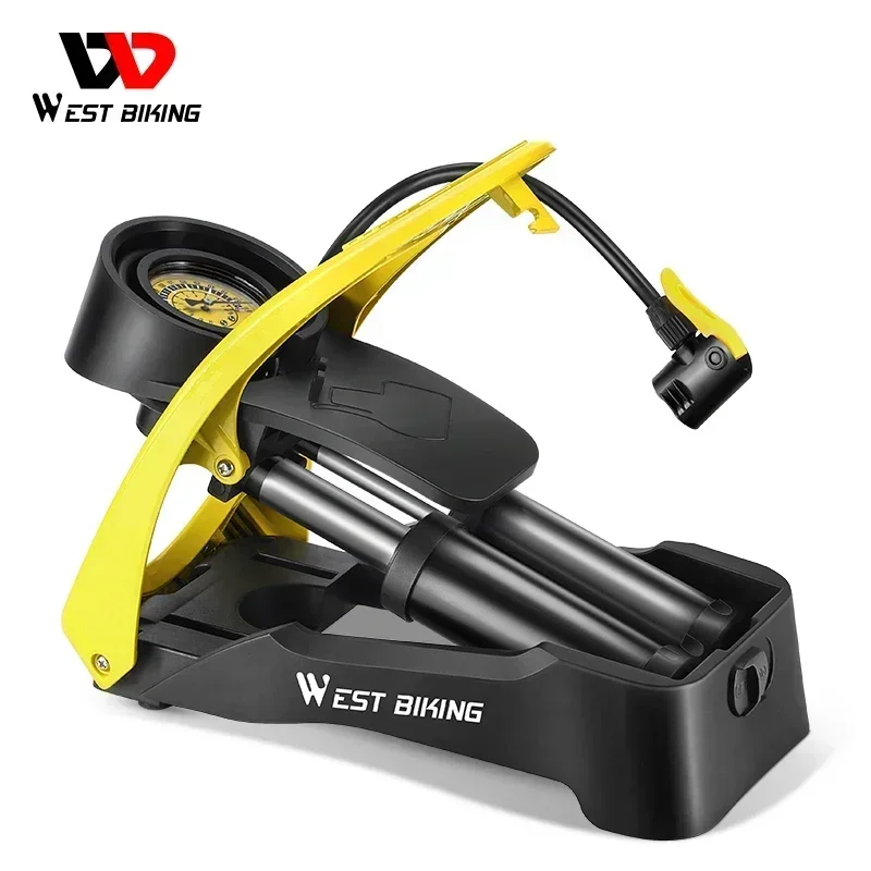 WEST BIKING Bicycle Foot Pump Double Cylinder 160PSI High Pressure Pump With Pressure Gauge Scharder Presta Valve Extension Hose
WEST BIKING Bicycle Foot Pump Double Cylinder 160PSI High Pressure Pump With Pressure Gauge Scharder Presta Valve Extension Hose
