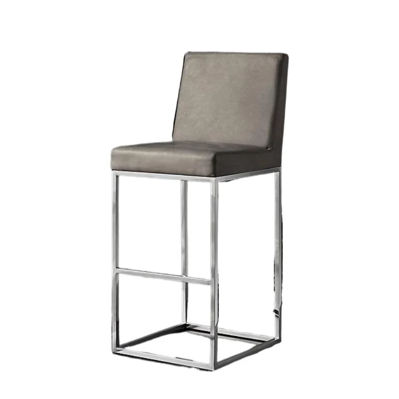 Nordic casual wrought iron high stool cafe backrest metal bar chair household simplicity
Nordic casual wrought iron high stool cafe backrest metal bar chair household simplicity