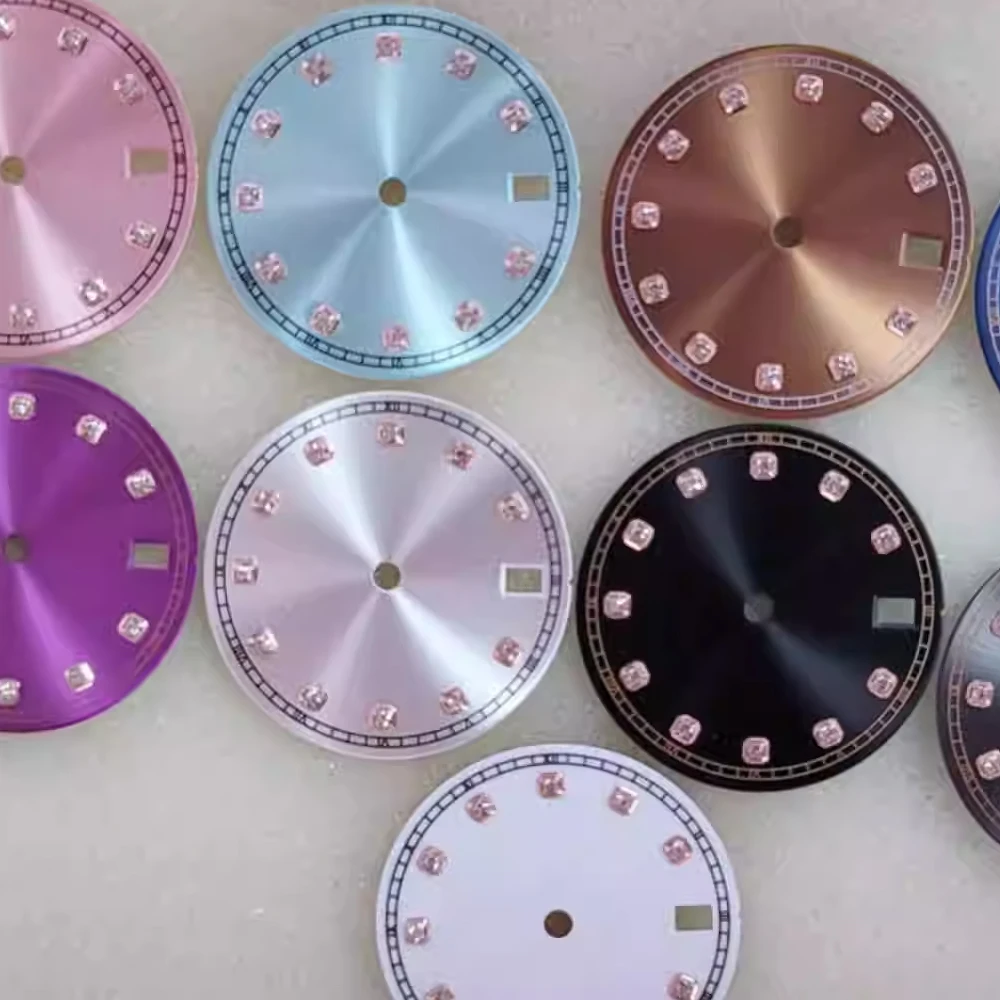 No Luminous Artificial Diamond Nails Watch Dial 28.5mm, for NH35 NH36 Movement, Sunburst Dial NH35 Single Calendar Watch Faces
No Luminous Artificial Diamond Nails Watch Dial 28.5mm, for NH35 NH36 Movement, Sunburst Dial NH35 Single Calendar Watch Faces