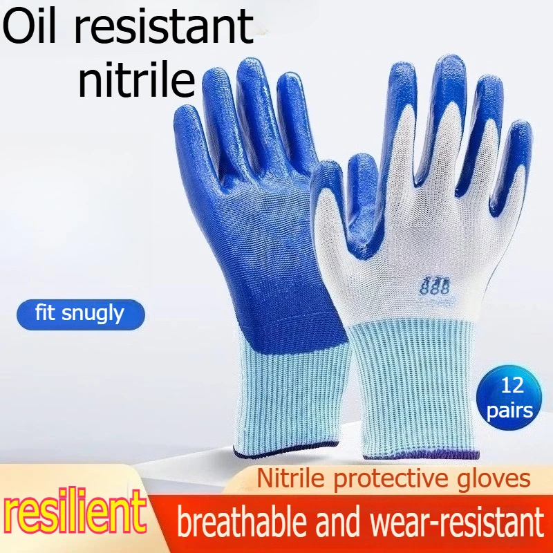 Thickened Nitrile Labor Protection Gloves Construction Site Handling Is Breathable and Not Stuffy Safety Protection Accessories
Thickened Nitrile Labor Protection Gloves Construction Site Handling Is Breathable and Not Stuffy Safety Protection Accessories