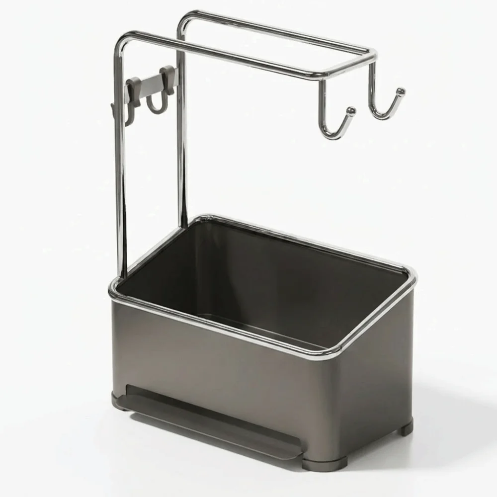 Gunmetal Gray Kitchen Sink Organizer Compact Design Drainage Base Sponge Drainage Rack Functional Design Sleek Modern Look
Gunmetal Gray Kitchen Sink Organizer Compact Design Drainage Base Sponge Drainage Rack Functional Design Sleek Modern Look