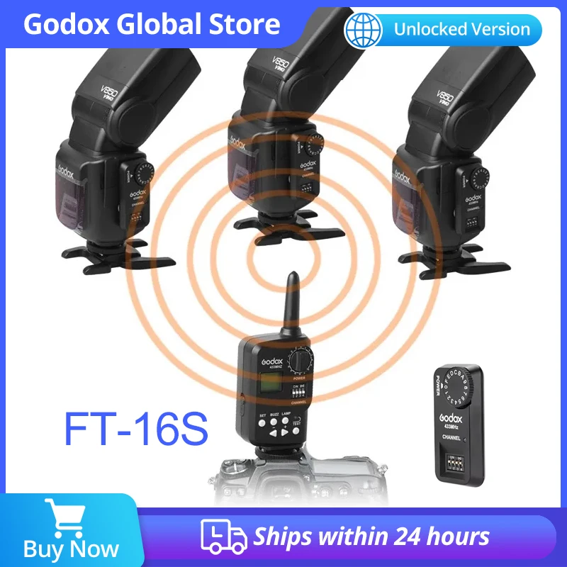 Godox FT-16S 16 Channels Wireless Power Control Flash Trigger Set for V860c V860n V850 Speedlite Camera
Godox FT-16S 16 Channels Wireless Power Control Flash Trigger Set for V860c V860n V850 Speedlite Camera