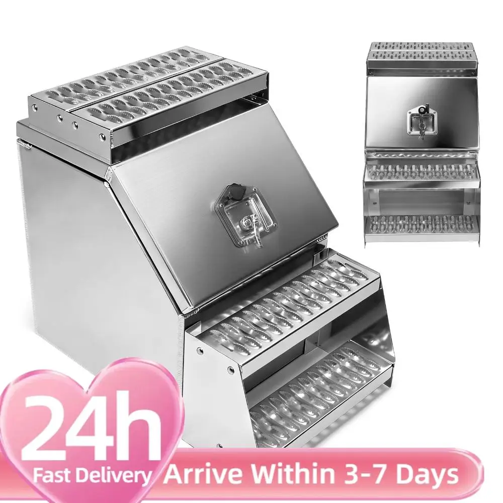 18in Aluminum Semi Trucks Side Mount Tool Box 17.99x27.99x25inch with T-Handle Latch Lock for Peterbilt Kenworth & More
18in Aluminum Semi Trucks Side Mount Tool Box 17.99x27.99x25inch with T-Handle Latch Lock for Peterbilt Kenworth & More