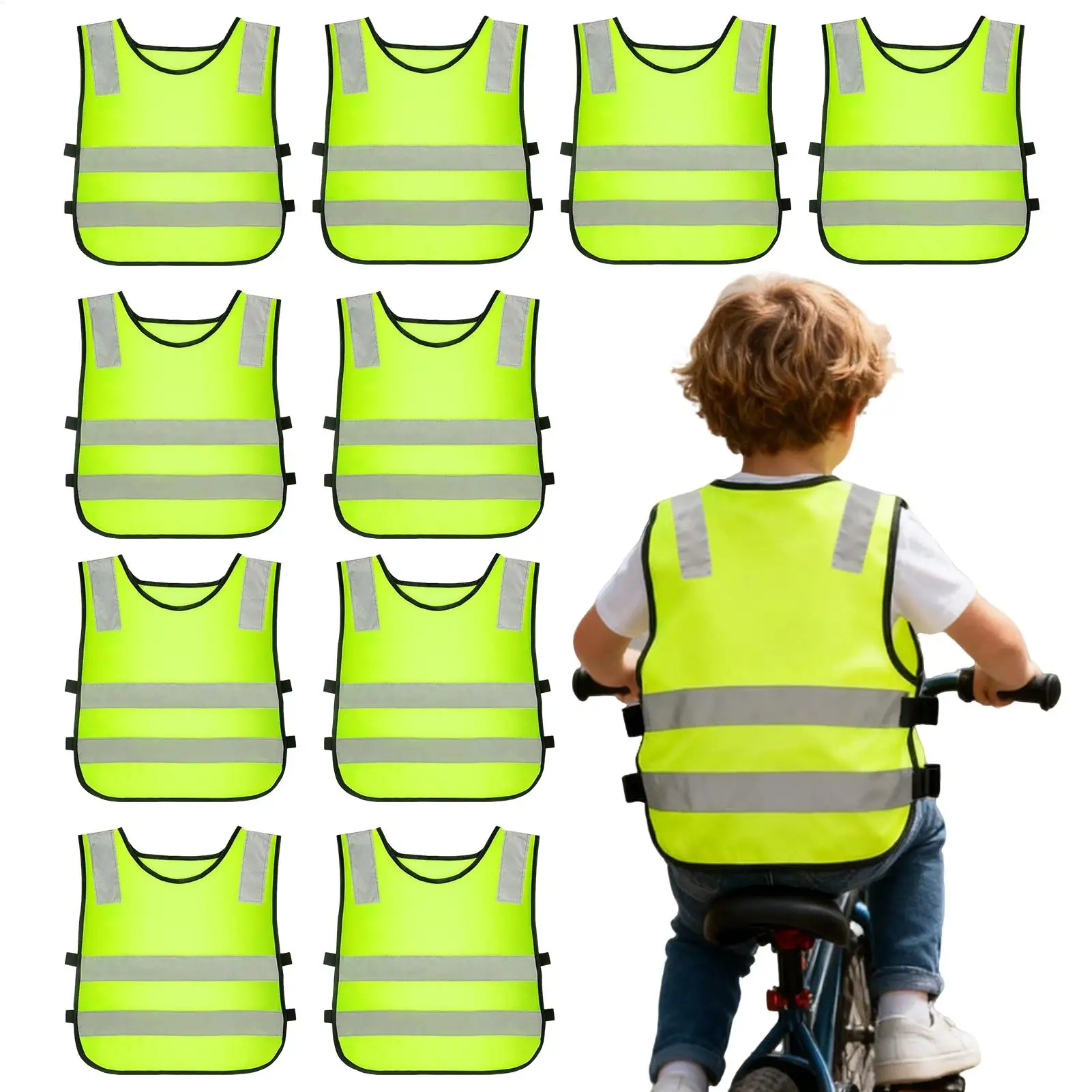 Детский светоотражающий жилет безопасности, 10 шт., уличный жилет, жилет повышенной видимости для прогулок на открытом воздухе, езды на велосипеде, катания на лыжах, кемпинга, ночи
Детский светоотражающий жилет безопасности, 10 шт., уличный жилет, жилет повышенной видимости для прогулок на открытом воздухе, езды на велосипеде, катания на лыжах, кемпинга, ночи