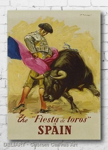 SPAIN VINTAGE TRAVEL Canvas Poster - FIESTA DE TOROS BULLFIGHTING Custom Size Available Room Decoration Home Decor Wall Art
SPAIN VINTAGE TRAVEL Canvas Poster - FIESTA DE TOROS BULLFIGHTING Custom Size Available Room Decoration Home Decor Wall Art