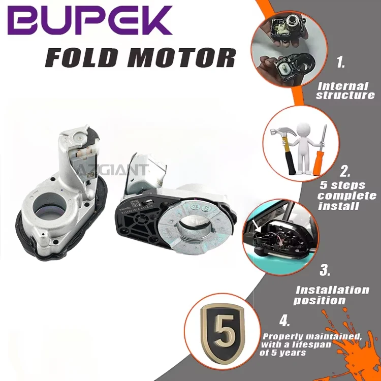BUPEK Car Door Mirror Power Fold Motor For Mercedes Benz GLE Vito BMW 5/6 Series Reinforced Anti-pinch Protection Vehicle PARTS
BUPEK Car Door Mirror Power Fold Motor For Mercedes Benz GLE Vito BMW 5/6 Series Reinforced Anti-pinch Protection Vehicle PARTS